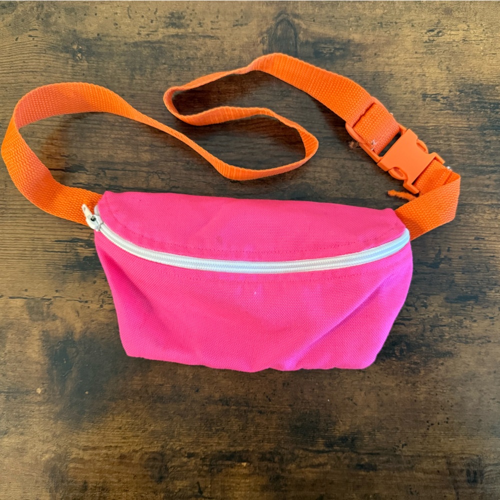 American Apparel Pink and Orange Fanny Pack